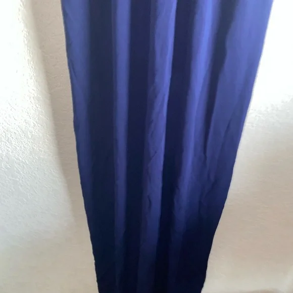 Anthropologie Maeve Jewel Blue Twisted Straps Stretchy Pockets Maxi Chic Dress 6 - Picture 6 of 11